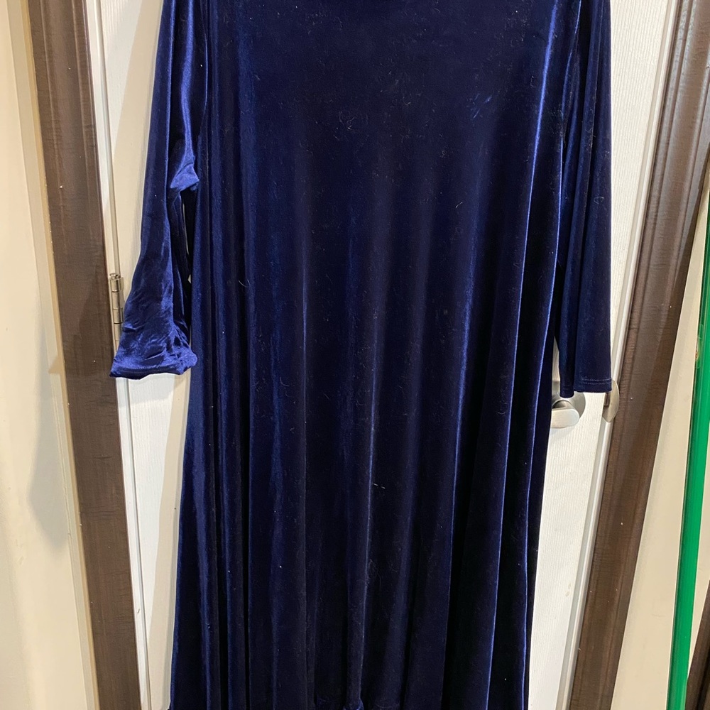 Elegant Long Sleeve Velvet Dress